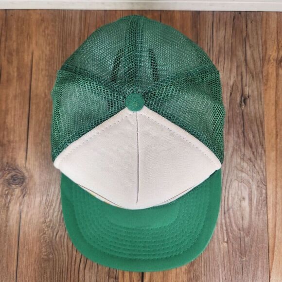 VTG Laramie Tires Snapback Trucker Hat Cap White Green Colorful Logo Farmer Mesh - Picture 7 of 10